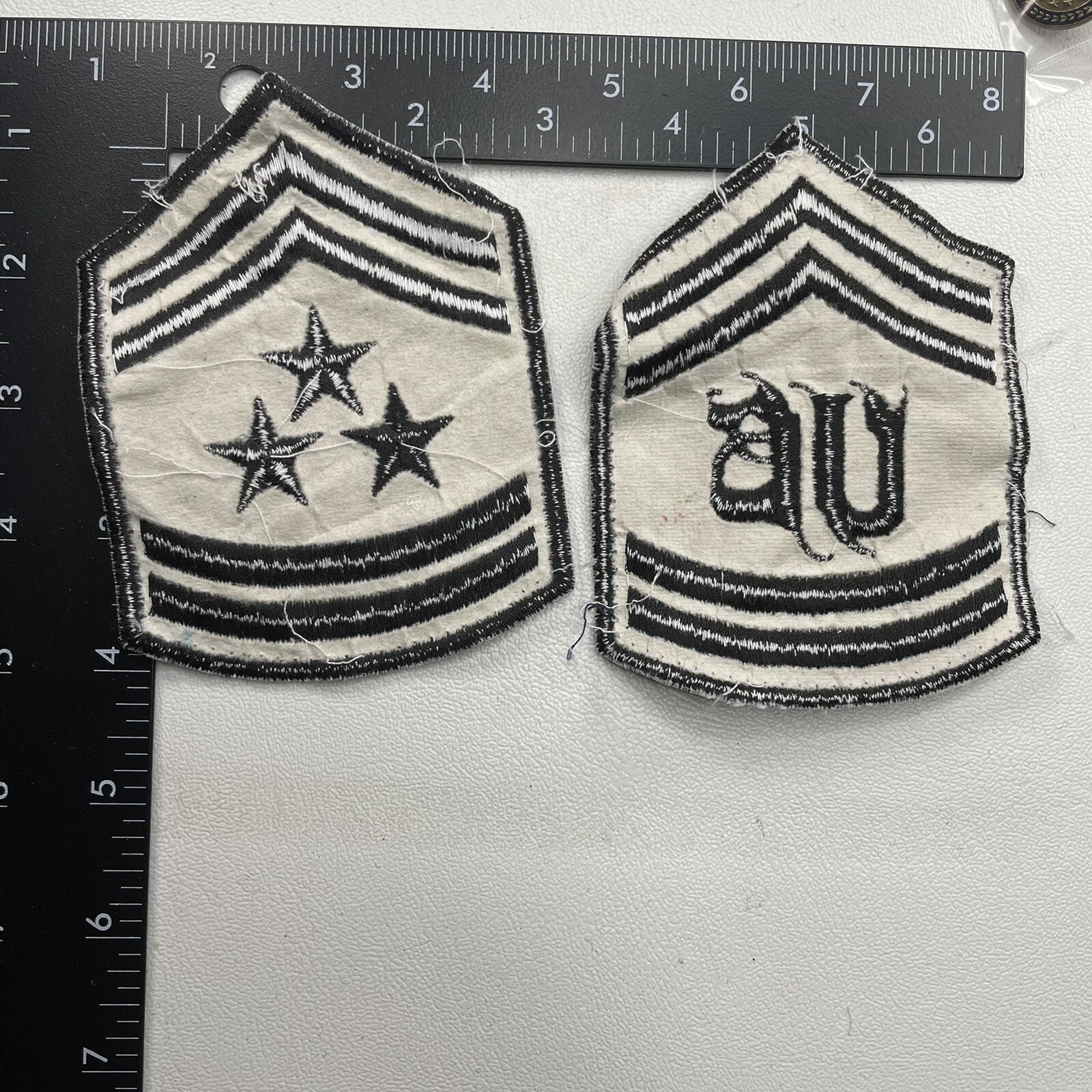 Vtg 2 Unknown, Possibly Military, Patches 26RL
