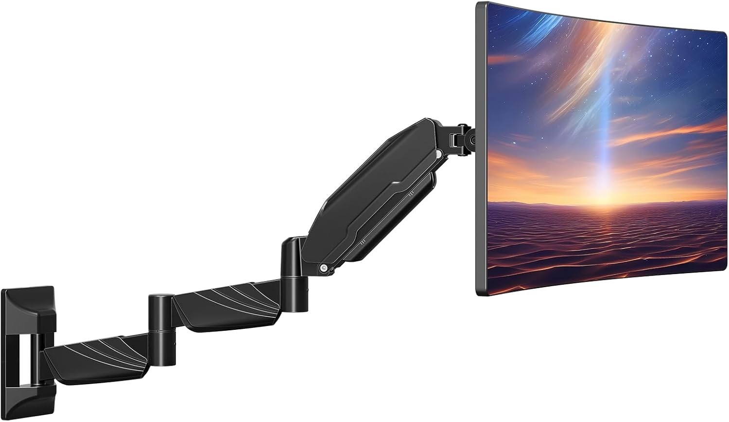 Long Arm Monitor Wall Mount for Max 32 inch Computer Screen, Extra Long Adjus...
