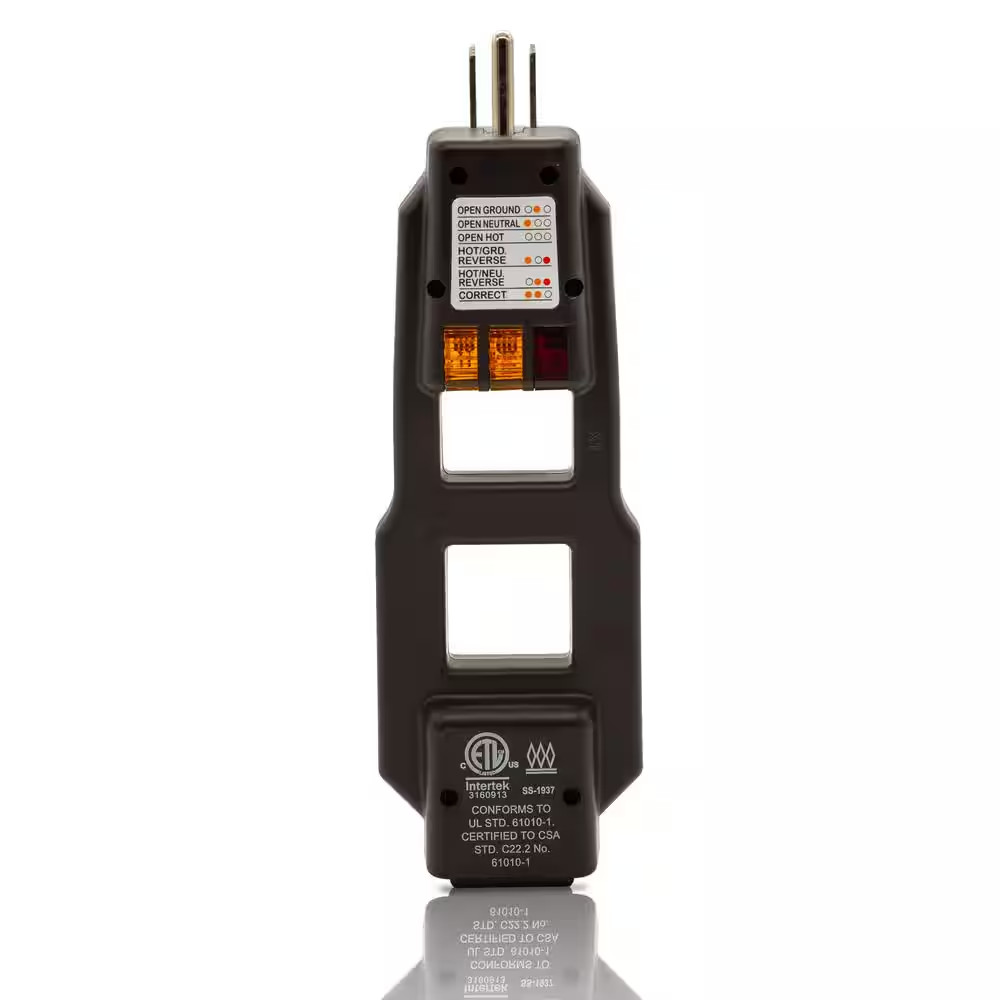 Combination AC Line Spliter and GFCI Receptacle Tester