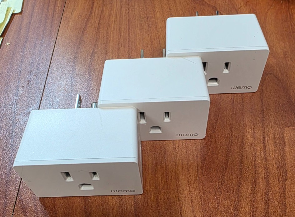 Lot of 3 Wemo WSP080 Wi-Fi Smart Plug Outlet Apple Home Alexa Google