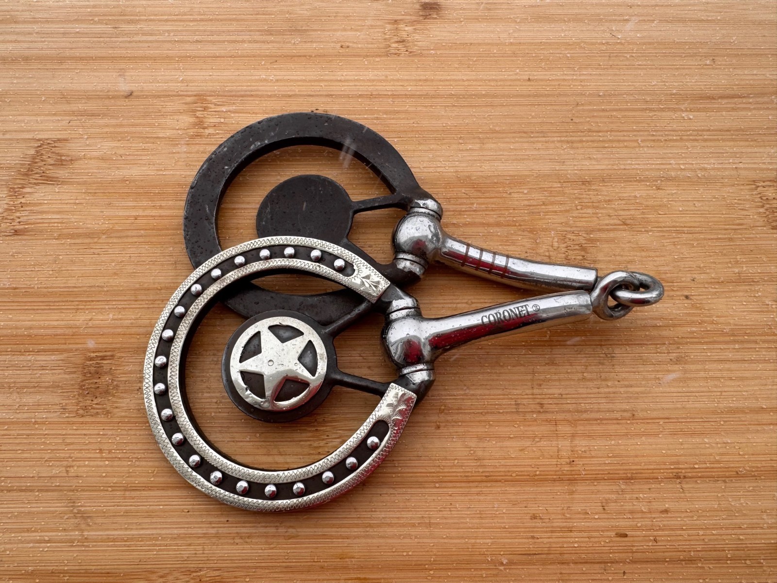 ROBART Pinchless Silver Mounted Star Concho Western Snaffle Bit ~ 5"