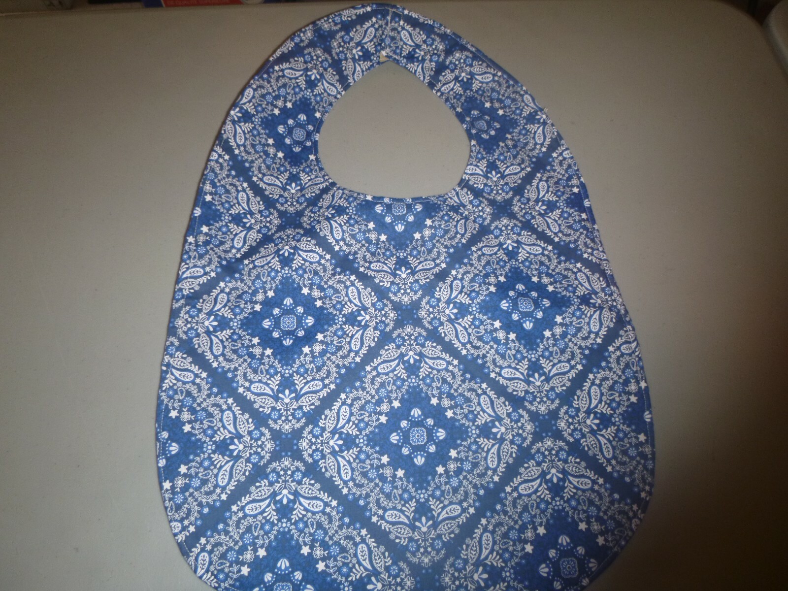 Adult Bib/Clothing Protector double thickness with Quilted Diamond Backing