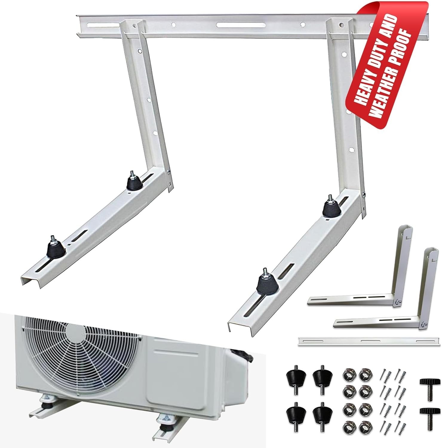 All-Weather Mini Split Mounting Bracket Kit - Secure Installation for AC Units