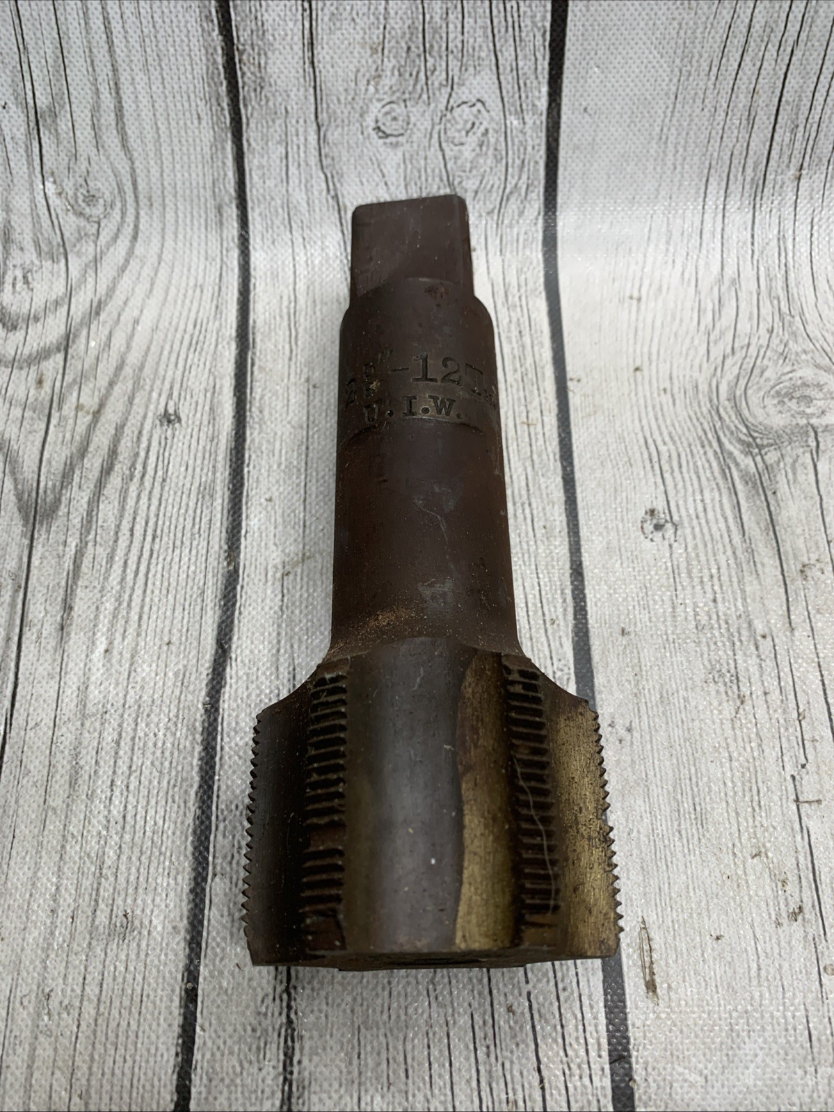 Vintage U.I.W. 2-5/8" - 12 TPI Industrial Hand Tap Large Machinist