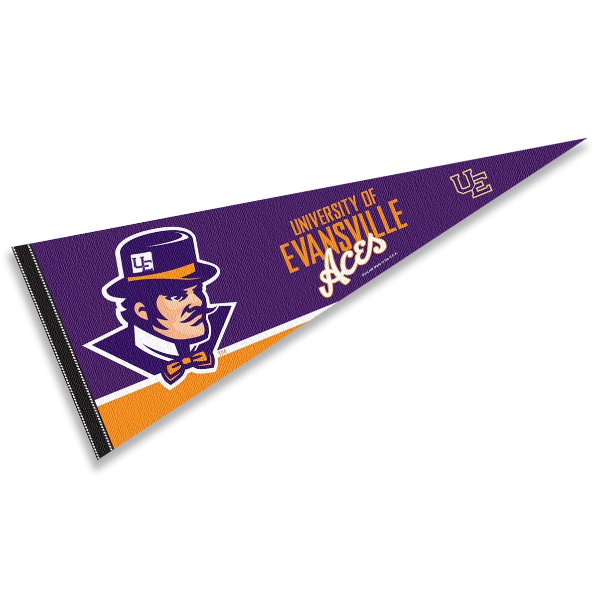 Evansville Purple Aces 12x30 Felt Pennant