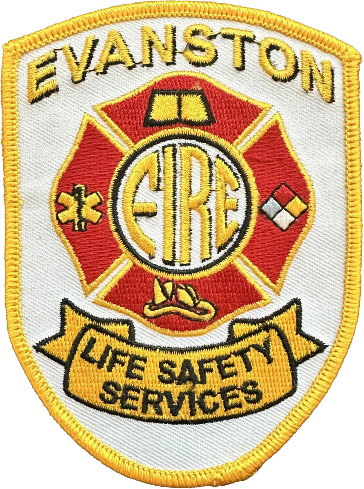 EVANSTON FIRE DEPARTMENT SHOULDER PATCH: Life Safety Services