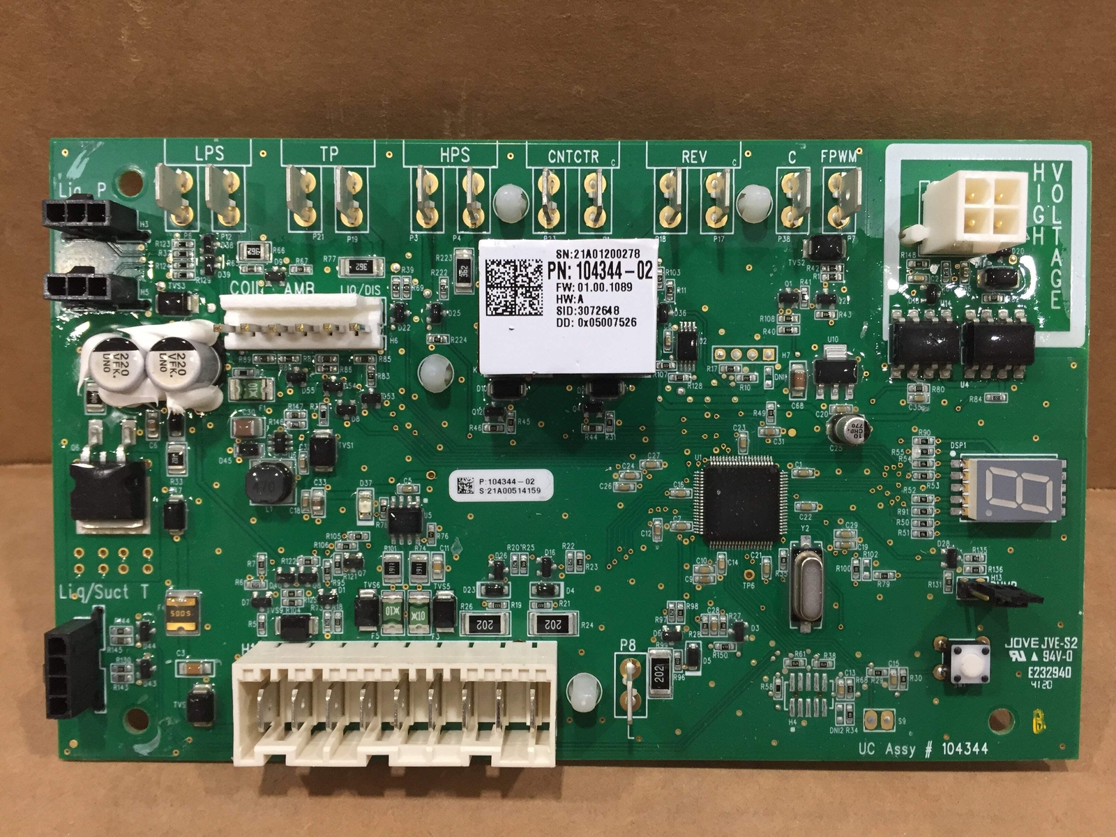 Lennox 104344-02 Display Control Circuit Board: iComfort Modulating AC/HP Units