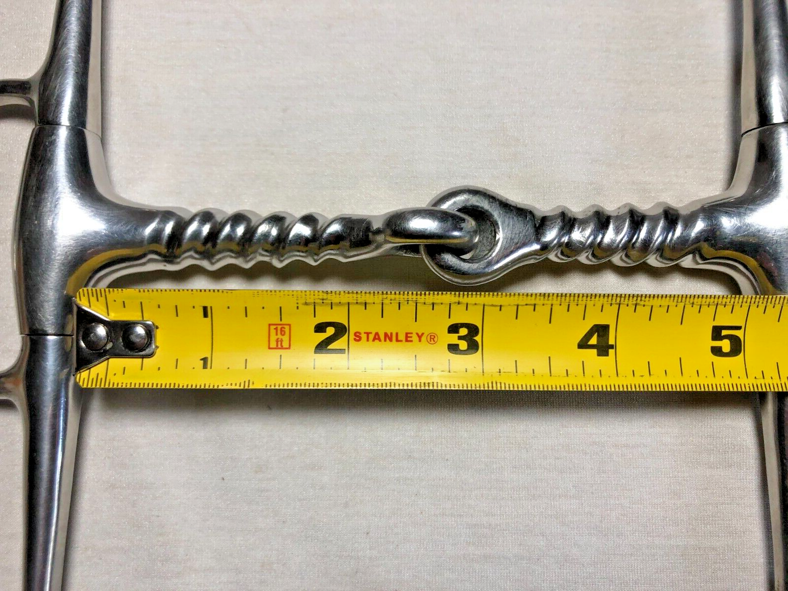 Full Cheek Snaffle Bit Pinchless Corkscrew Mouth ~ 5"