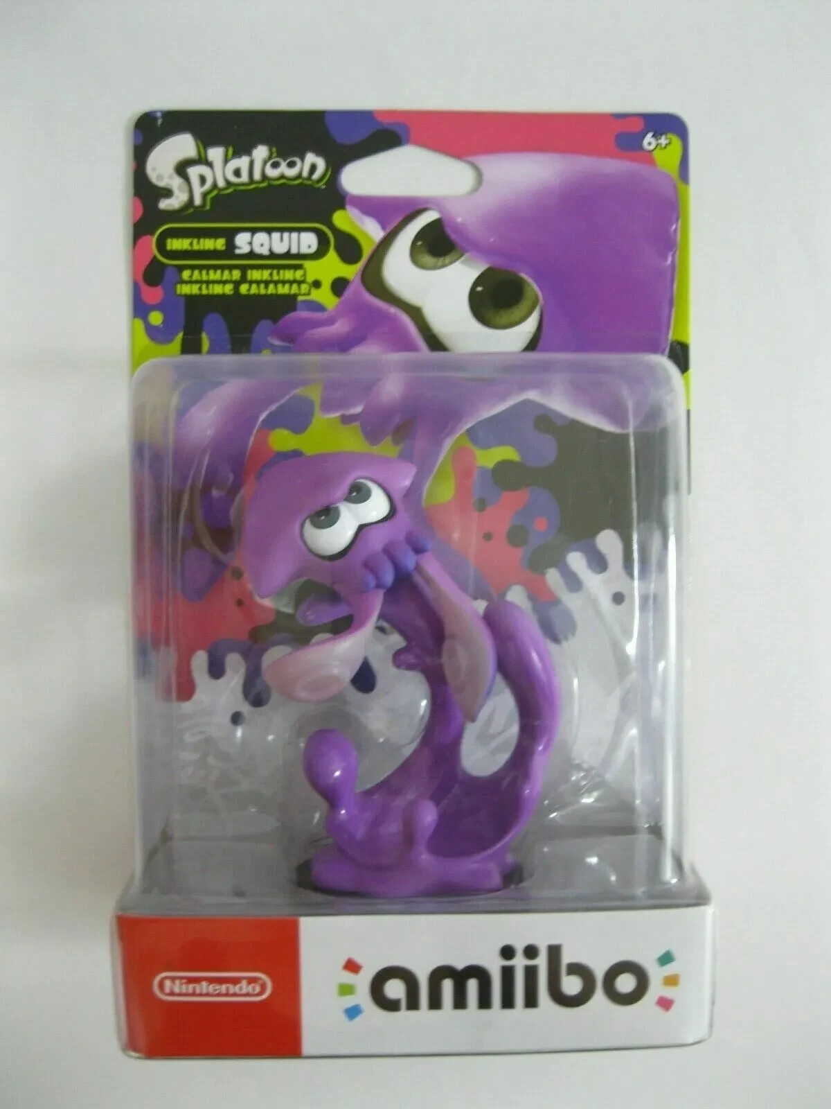 INKLING SQUID PURPLE Amiibo SPLATOON Nintendo Wii U 3DS SWITCH