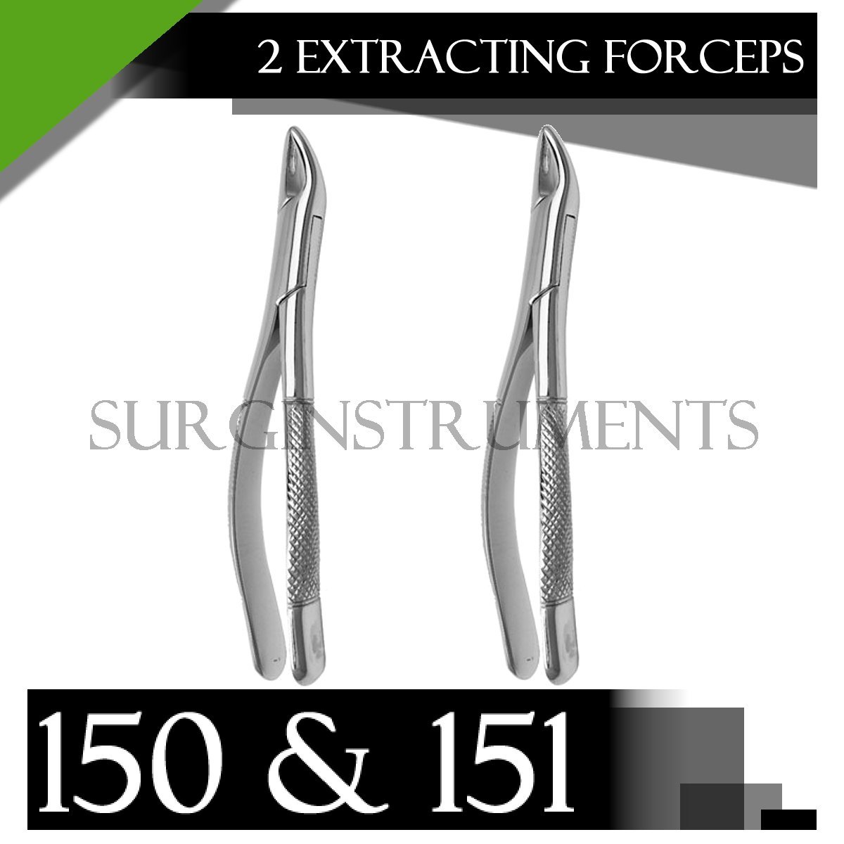10 Pcs Extracting Forceps #150 & 151 Dental Instruments Stainless German Grade