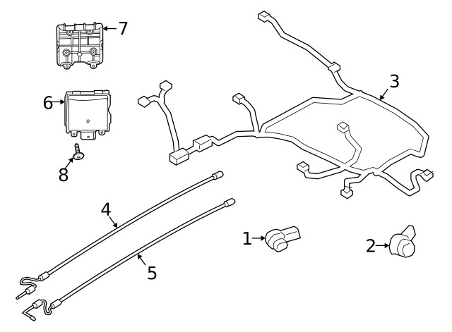 Genuine Ford Blind Spot Detection System Warning Sensor Bracket LJ6Z14D189B