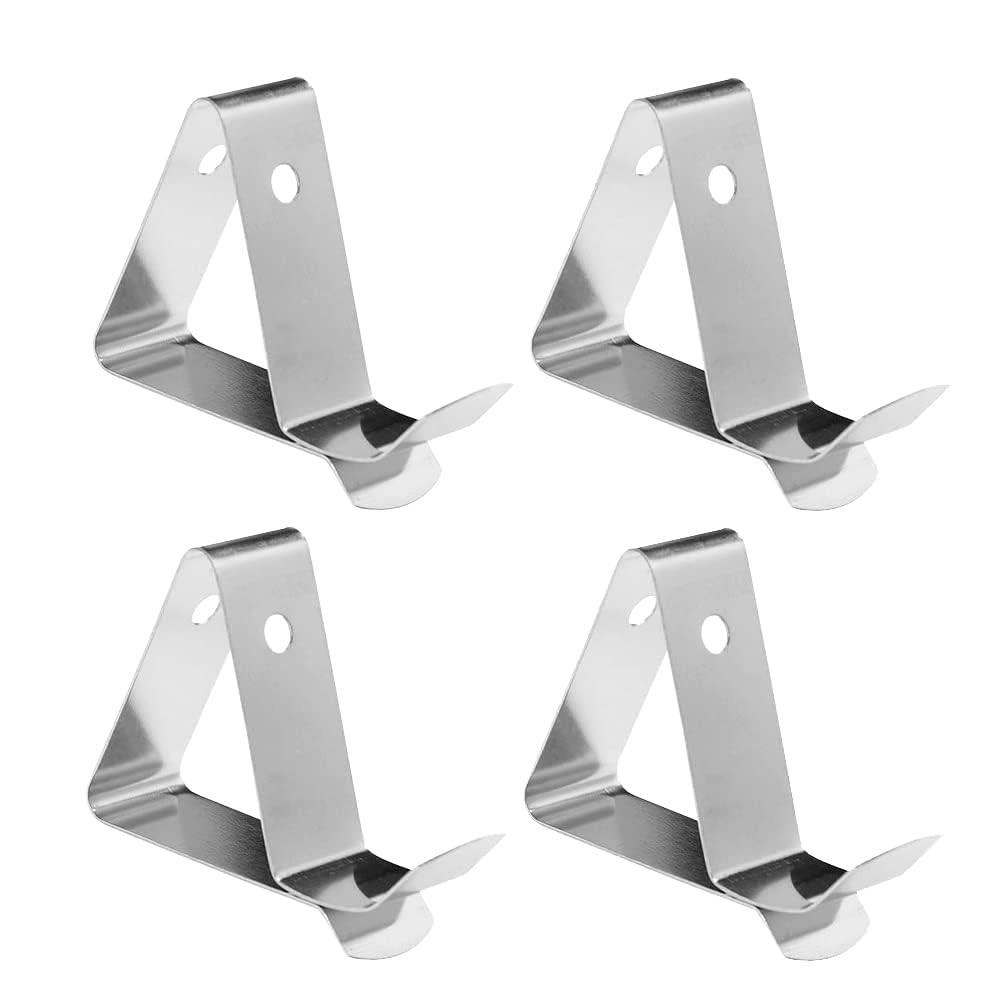 4Pcs Silver Stainless Steel Thermometer Probe Clips Pot Cup Temperature Probe