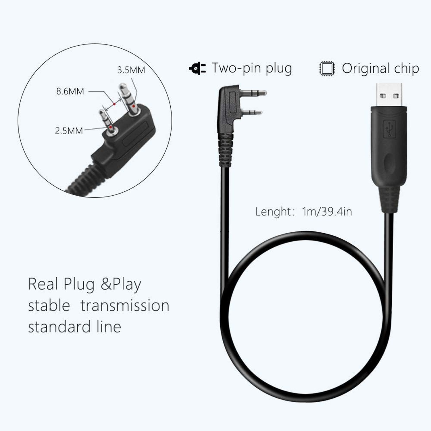 Master Cables Replacement Baofeng USB Programming Cable for Baofeng Radio UV-...