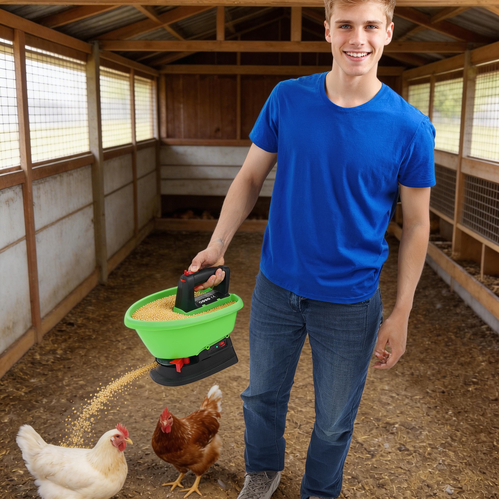 Handheld Power Spreader, Electric Seed Spreader, Electric Fertilizer Spreader