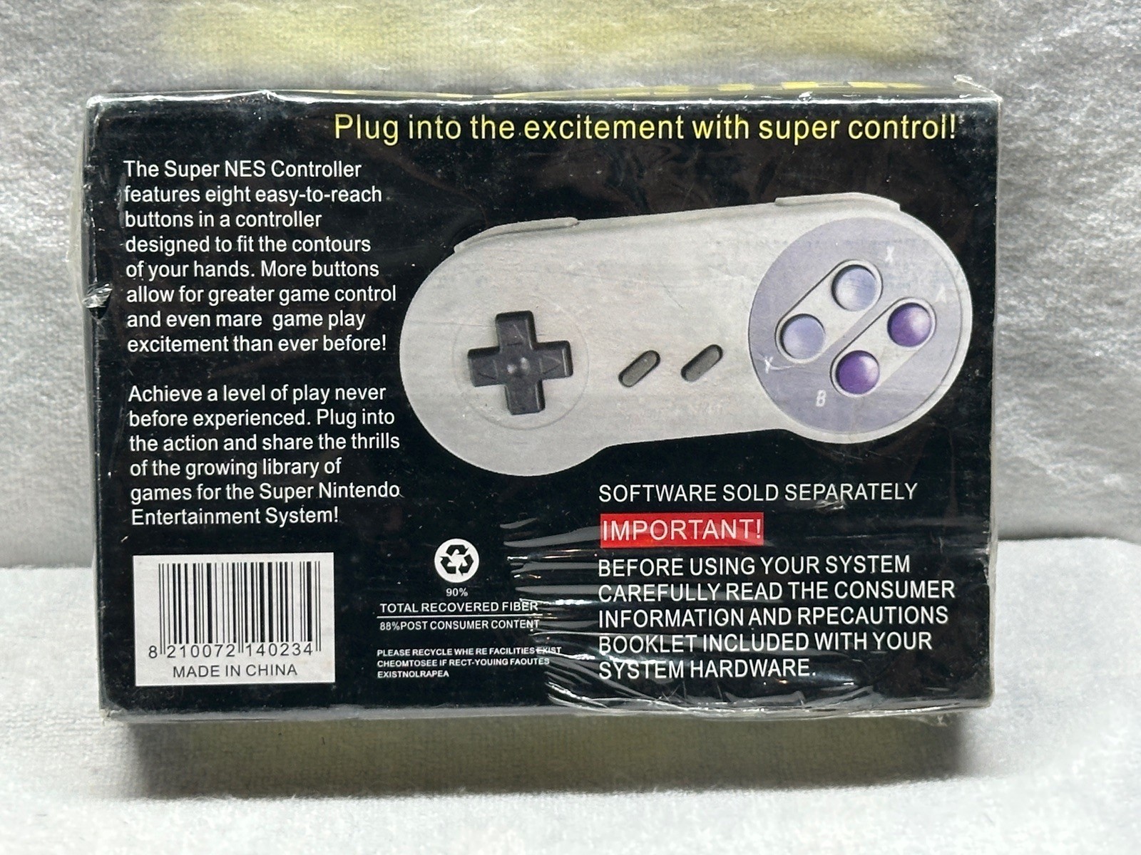 Controller Works For SNES Remote Control New In Box NIB Box Has Damage