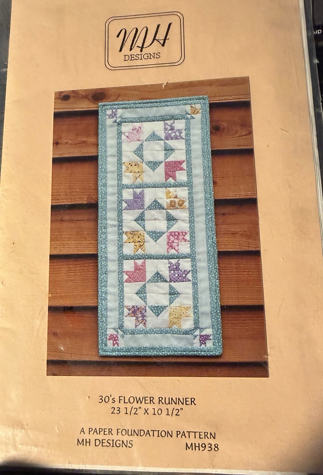 Vtg MH Designs Pattern 30's FLOWER RUNNER MH938 23.5" x 10.5" uncut