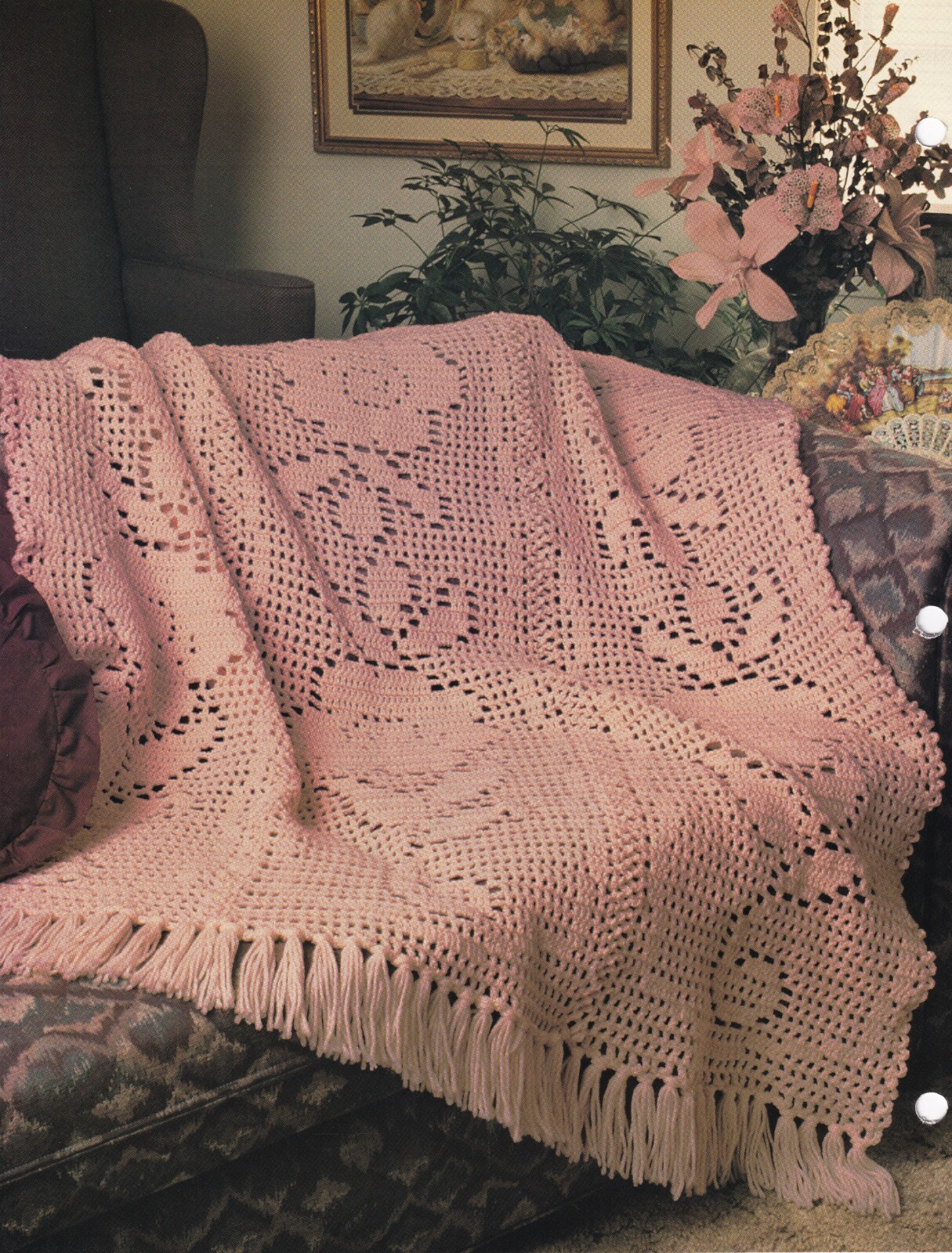 Crochet Afghan Pattern ROSES ARE FOREVER Instructions Annie's