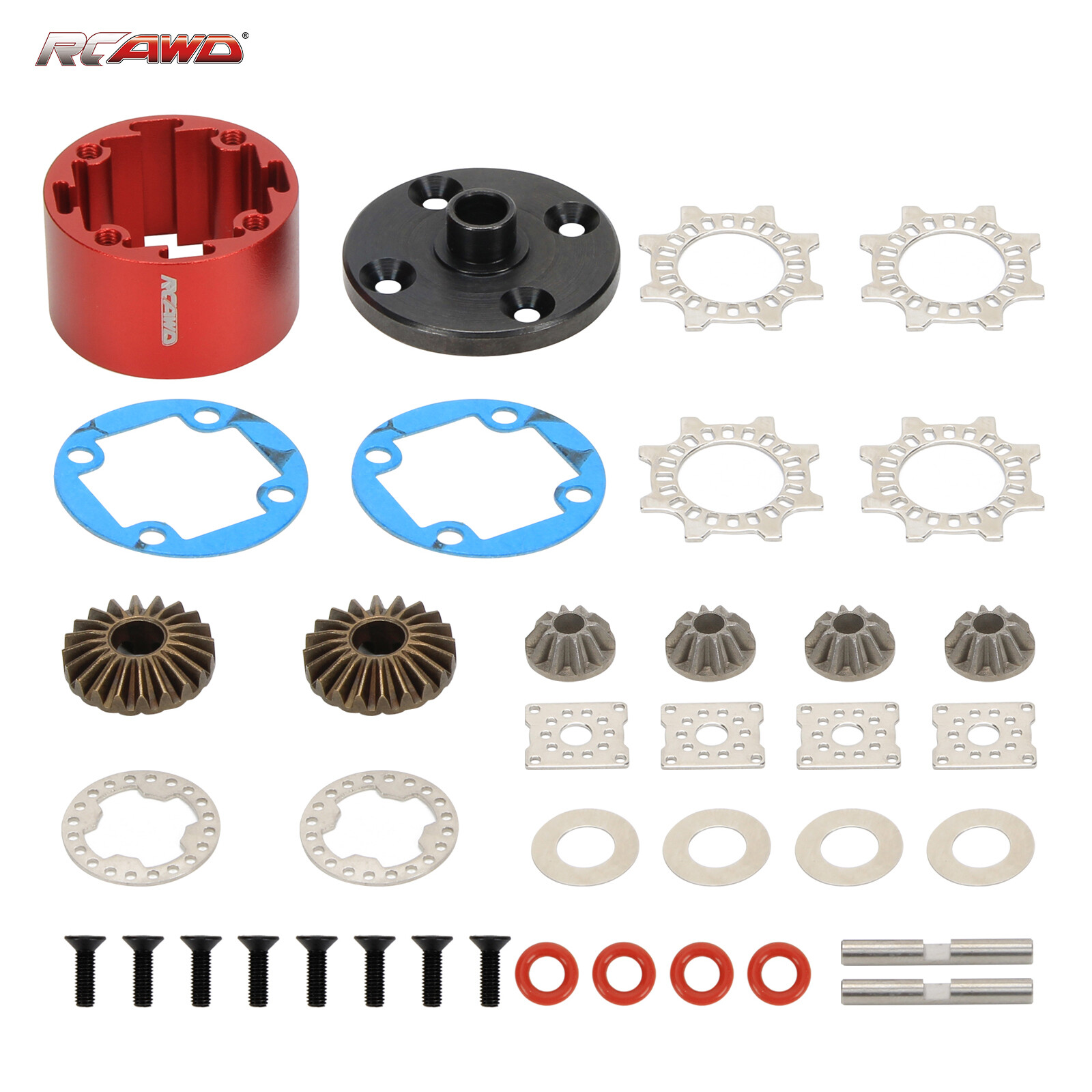 RCAWD Differential Case Cover with Gears for Arrma 1/8 OUTCAST Mojave Talion EXB