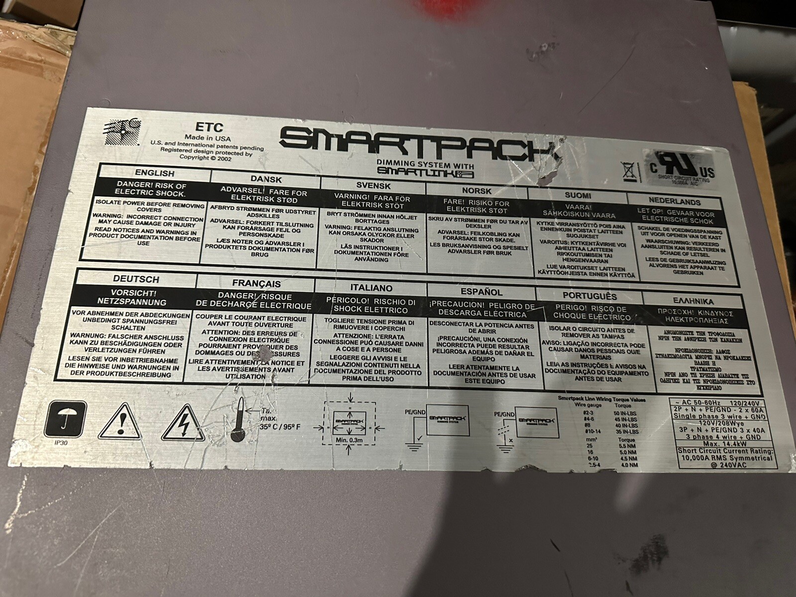 ETC SmartPack 6 Channel Dimmer DMX