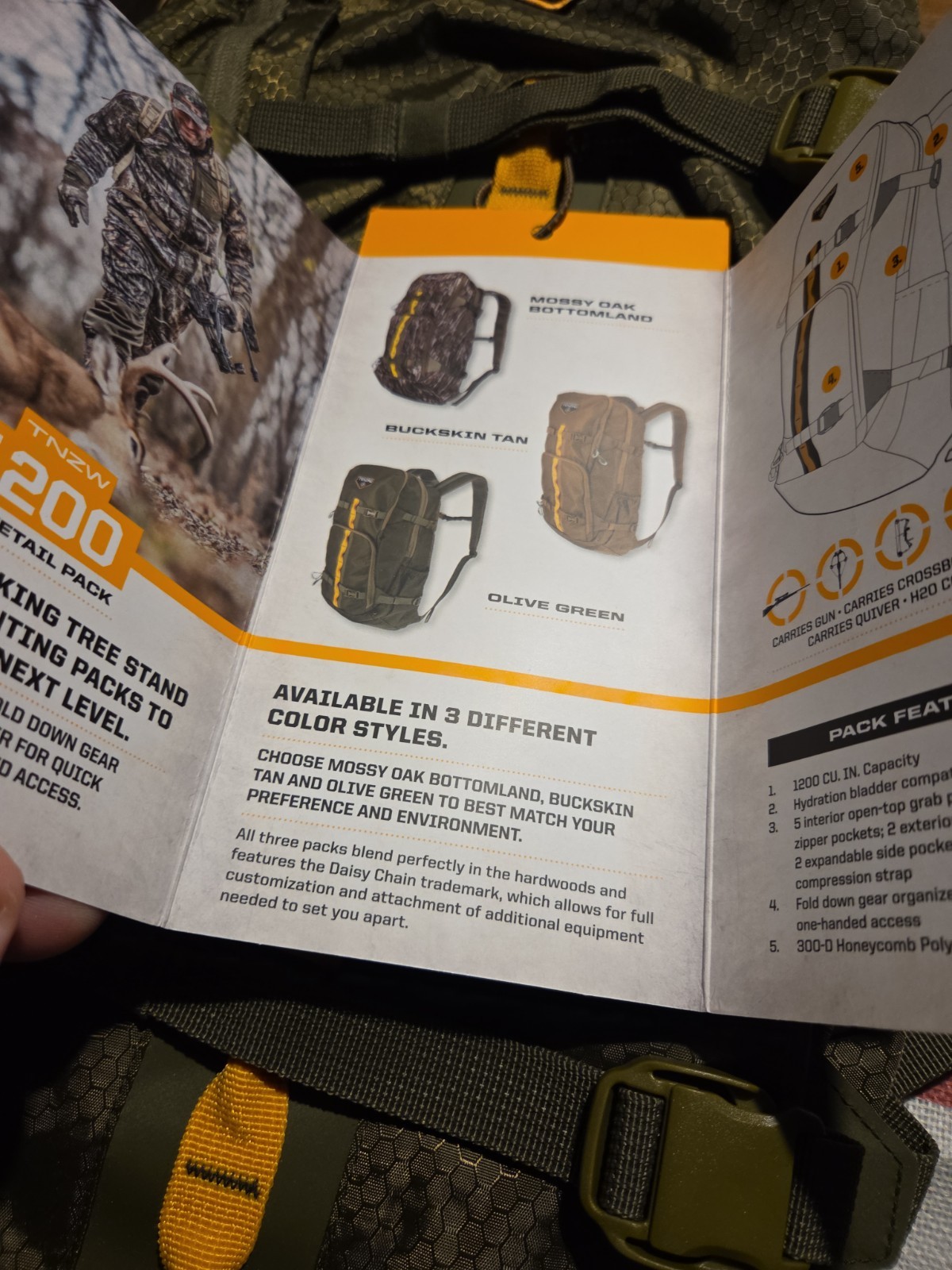 BackPack TENZING 1200 Whitetail Hydration Bladder Compatible, *FREE SHIPPING**