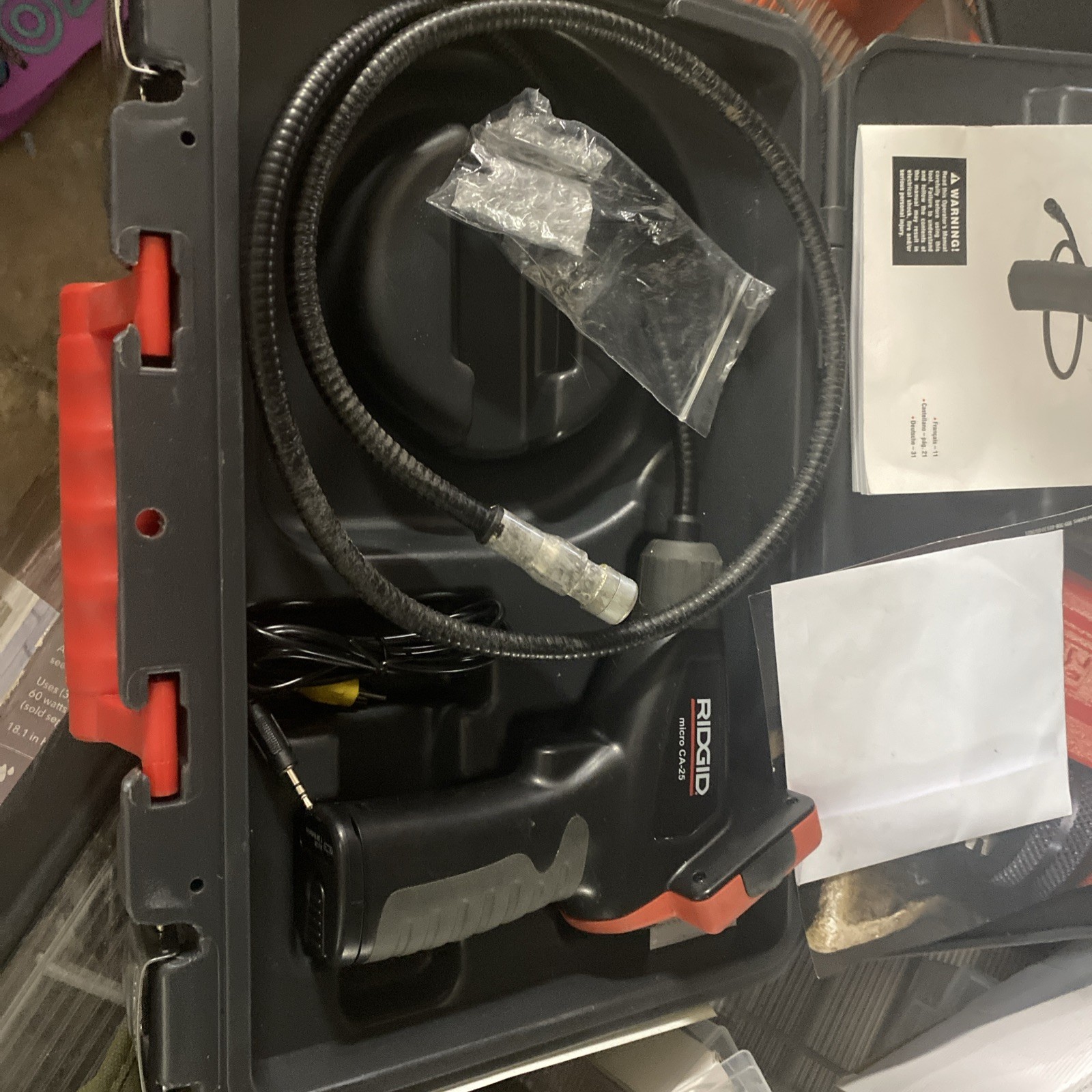 RIDGID Micro CA-25 Digital Handheld Snake Inspection Camera w/ LED Lights 40043