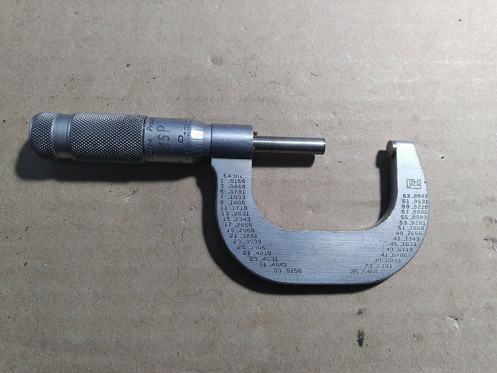 Brown & Sharpe 1-2" Outside Micrometer