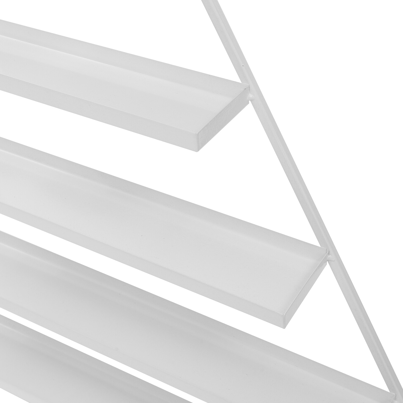 3 Pcs Triangle Wall-mounted?Nail?Polish?Display?Racks 5-Tier White Display Shelf