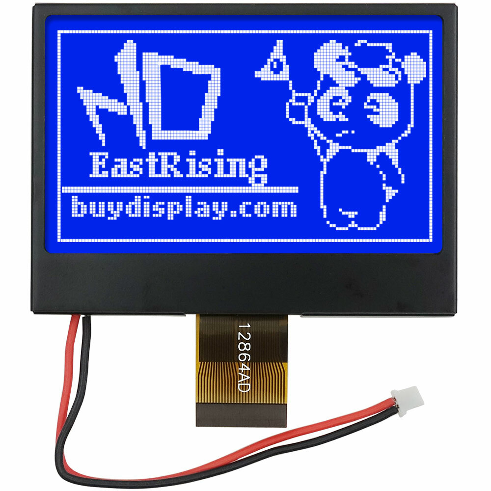 2.7 inch Blue SPI COG 128x64 ST7565 LCD Display EMC and ESD protection