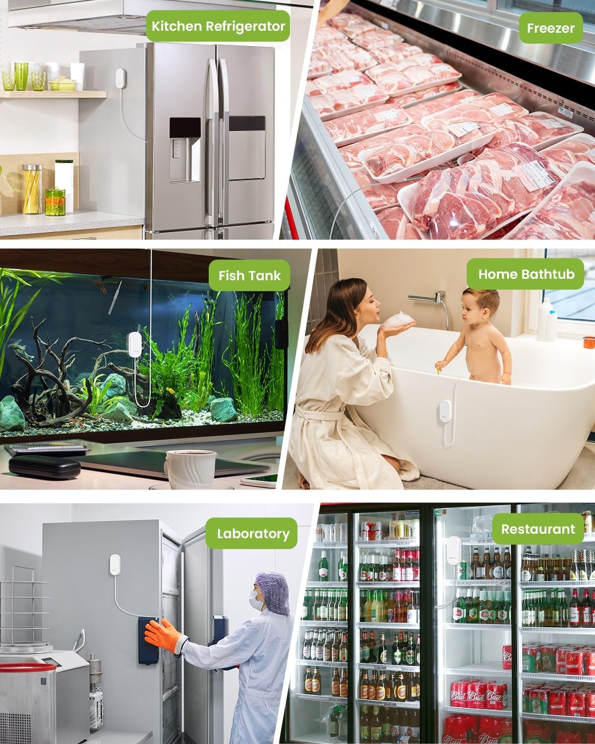 WiFi Thermometer Freezer Alarm, Email Alert, App Notification, Data Record Ex...
