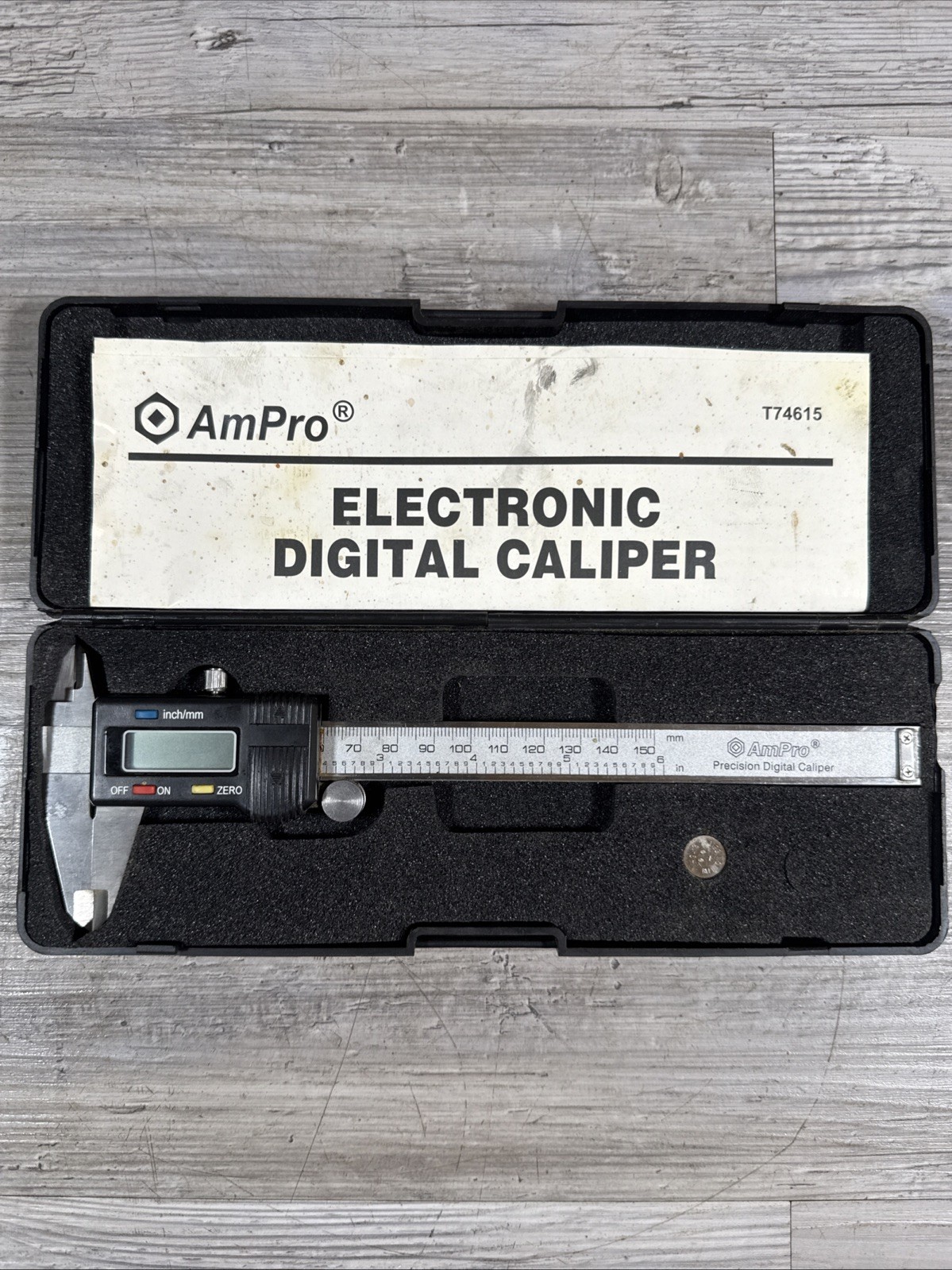 AmPro Precision Digital Caliper 6” Tested Works Electronic Measuring