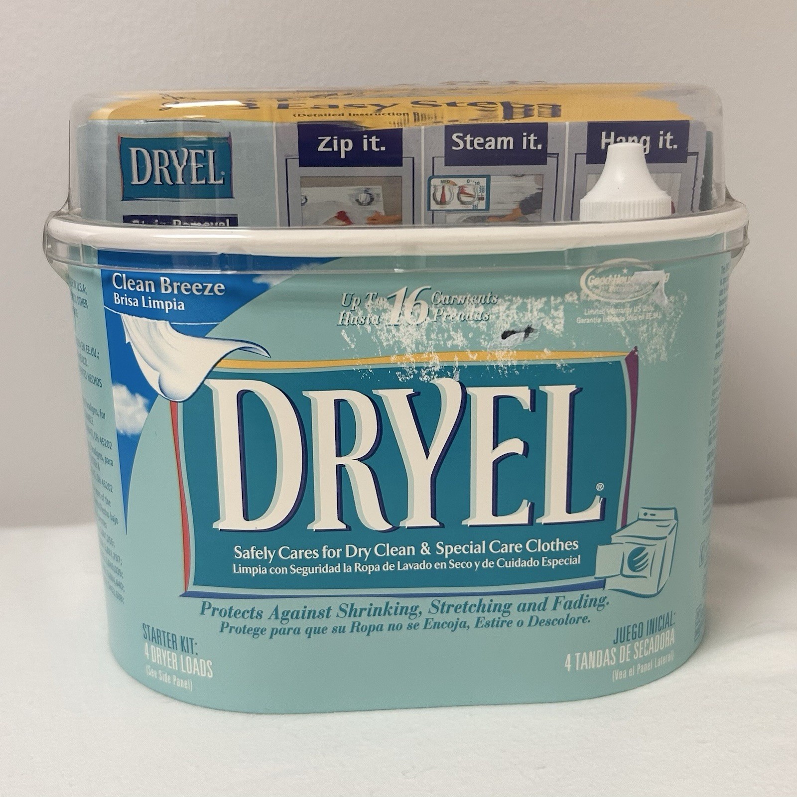 Dryel At Home Dry Cleaning Starter Kit 4 Loads 16 Garments Clean Breeze Sealed