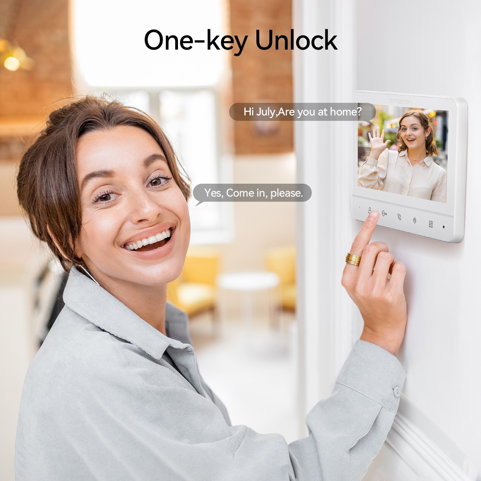 Video Doorbell Intercom Entry System with Night Vision Support Unlock&Intercom