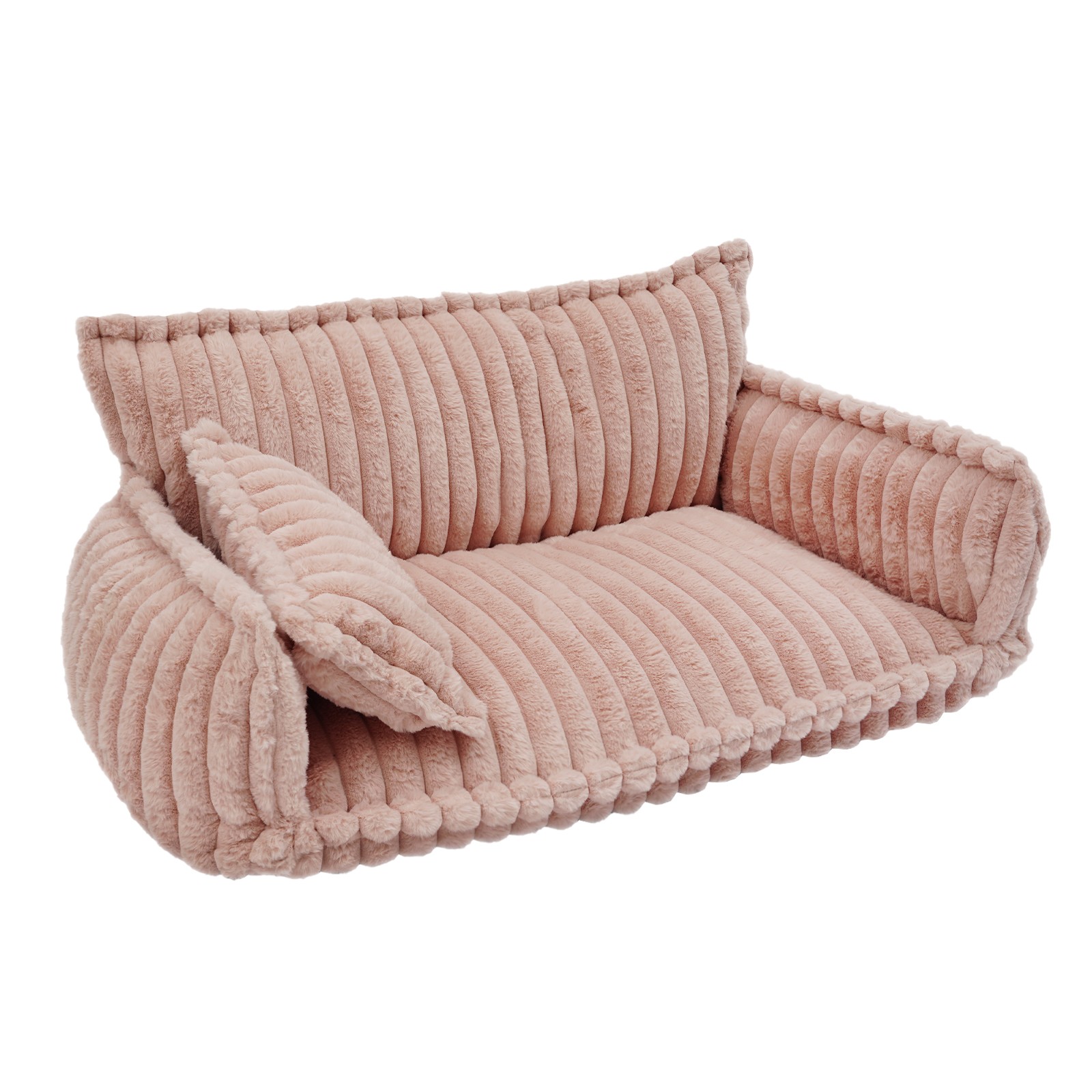 Pet Couch with Removable Washable Cover, Pet Couch Bed for Dog and Cat, Calming