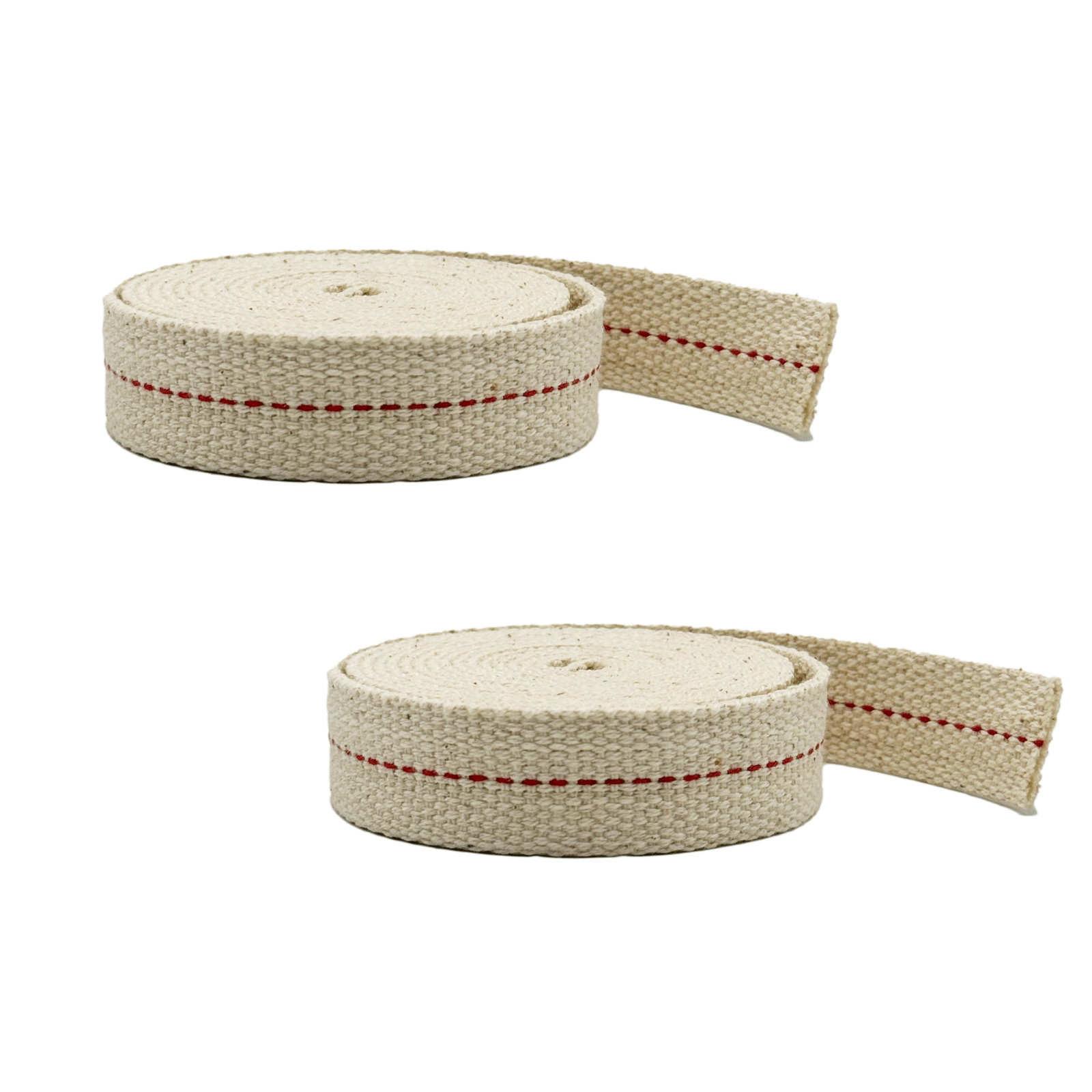 LOM - 3/4" Inch 6' Foot, 100% Cotton Flat Wick - 2 Pack, for Oil Lanterns