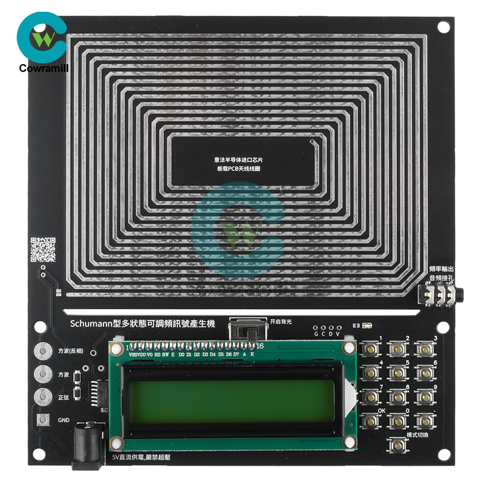 Schumann Wave Generator Adjustable 0.1HZ~30KHZ Sine+Square+Inverted Square Wave
