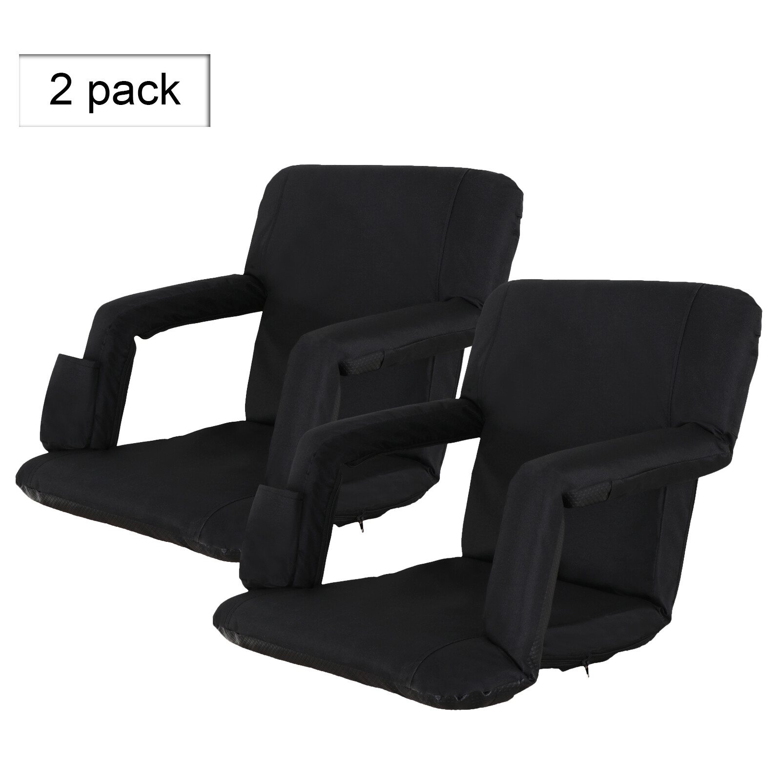 Football Stadium Seat Chair for Bleacher Backrest tilt 5 angels 2 Pack Portable