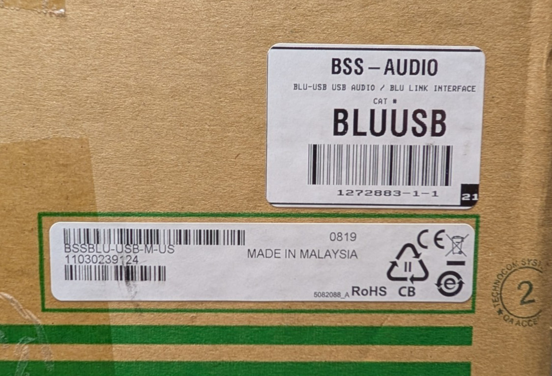BSS BLU-USB USB Audio to BLU Link Interface