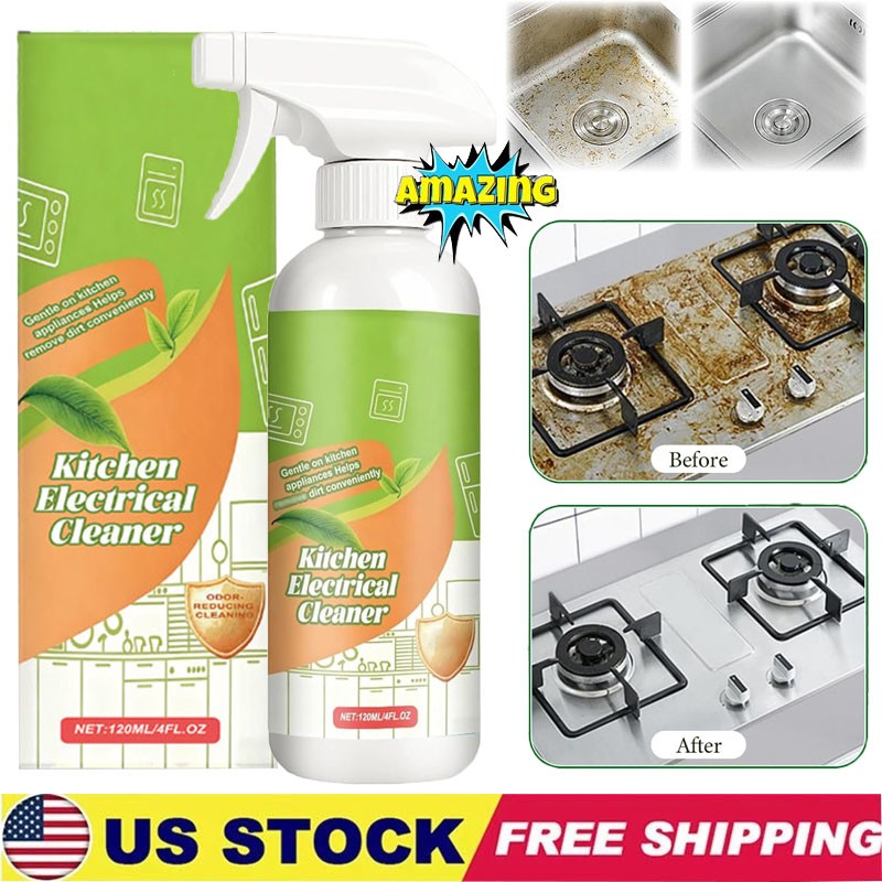 2 PCS Electrolyzed Ion Kitchen Cleaner Spray, Cleanse Kitchen Appliance Cleaner