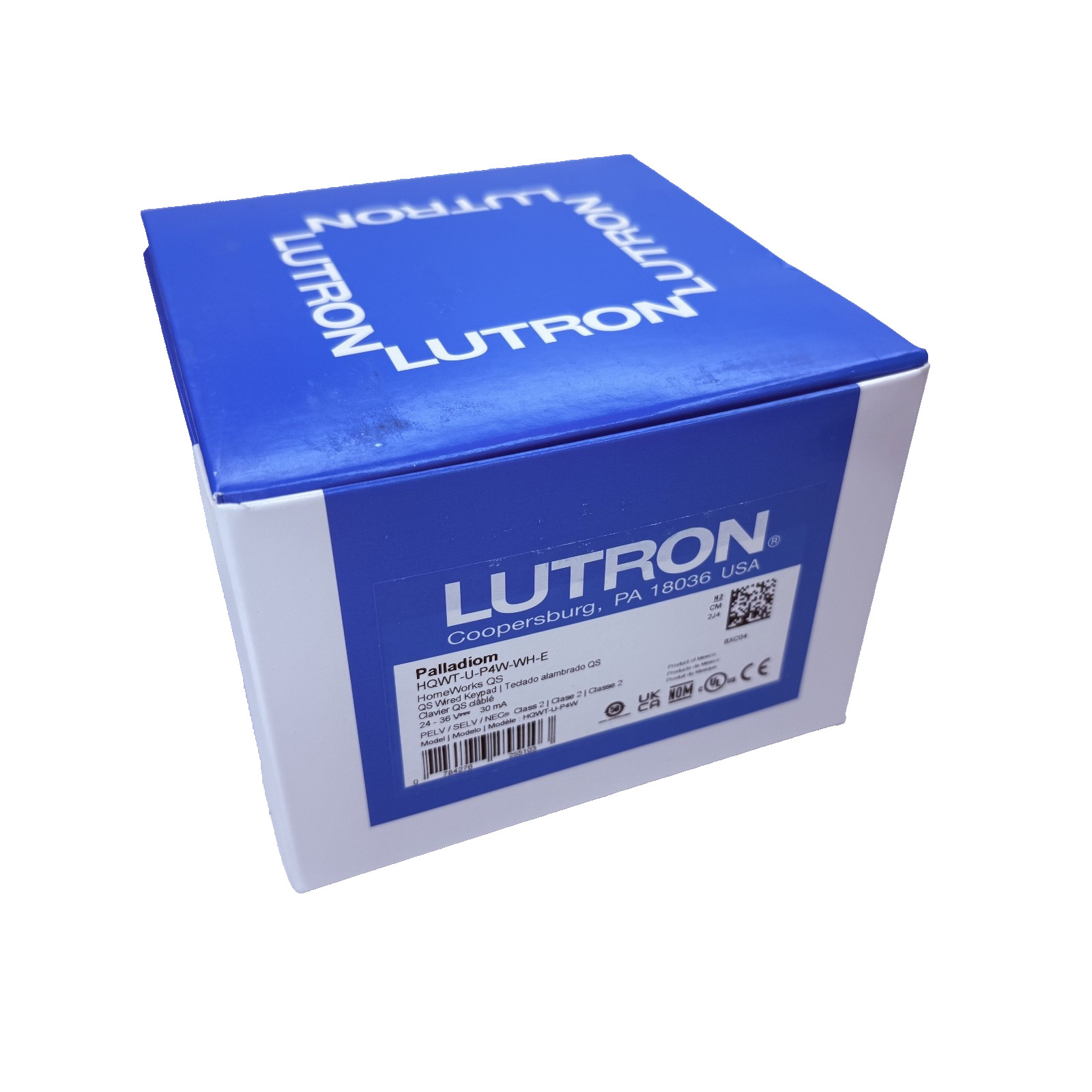 Lutron Palladiom HQWT-U-P4W-WH Homeworks QS Wired Keypad - White - NEW