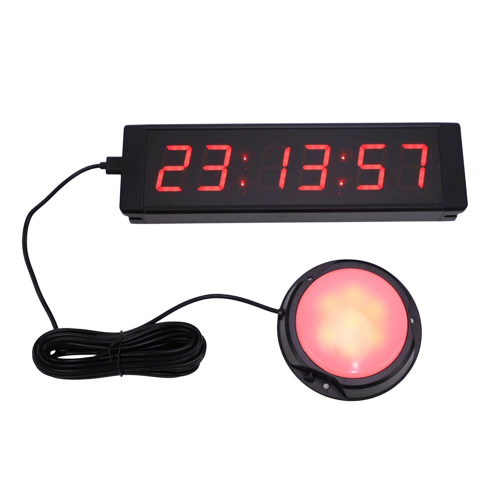Large LED Timer With Remote Control Red Countdown Clock Stopwatch Interval Timer