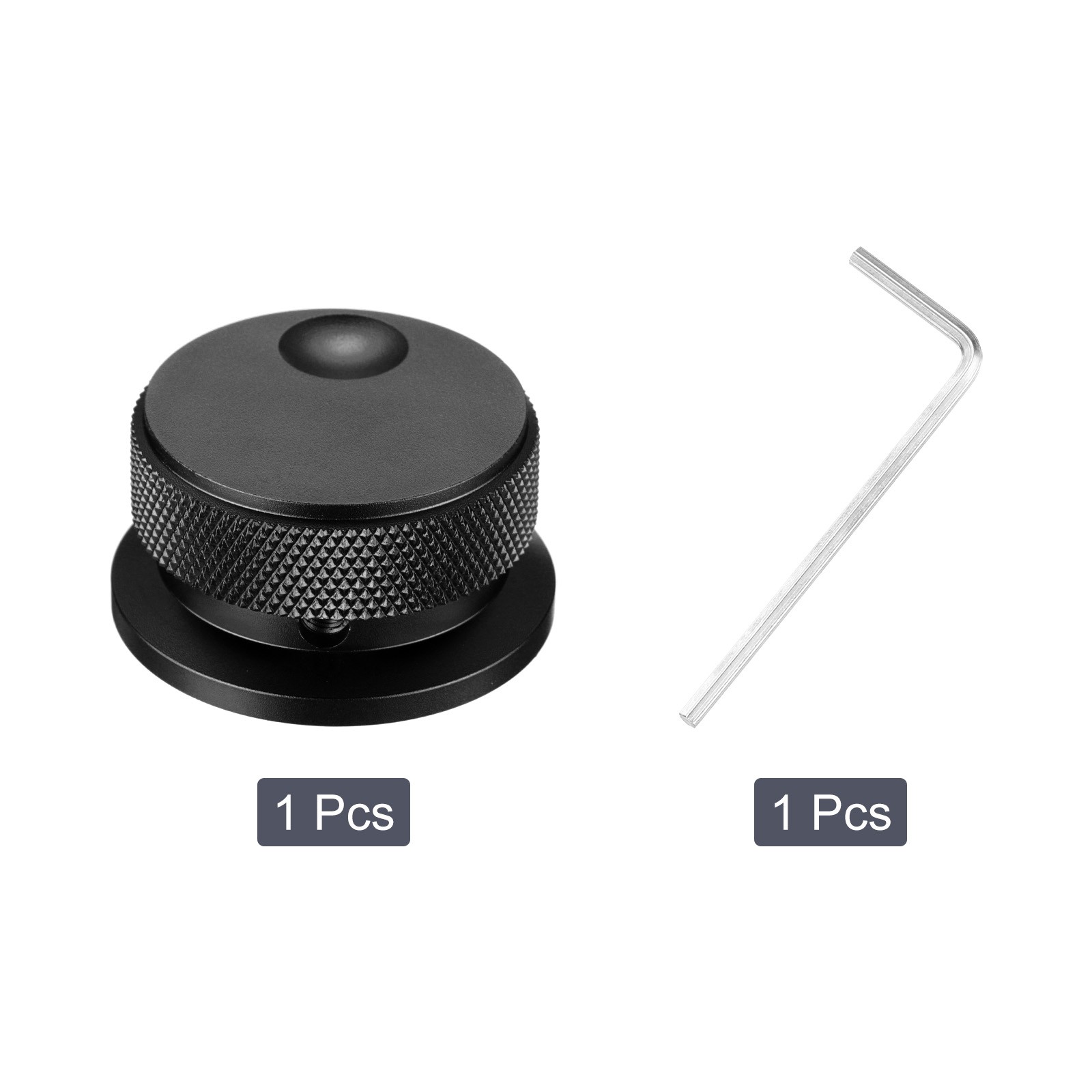 Aluminium Potentiometer Knobs 1/4"x1.5", Volume Tone Control Knobs, Black