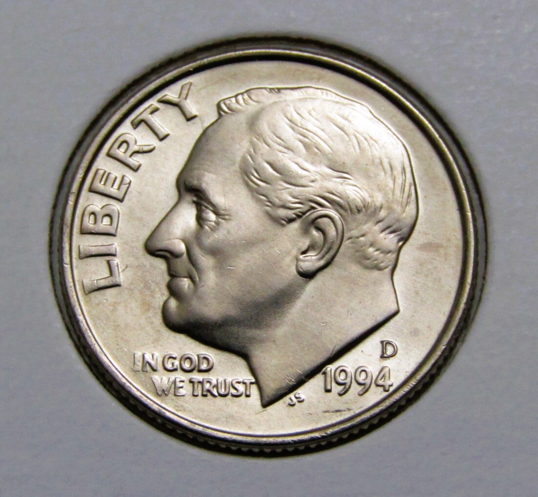 1994 D US Roosevelt Dime 10 Cents Coin