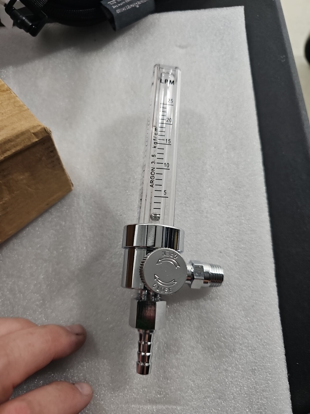 Gas Flow Meter, WL-12 Tube Type Copper Chrome Plated Air Gas Flowmeter, NPT 1/4