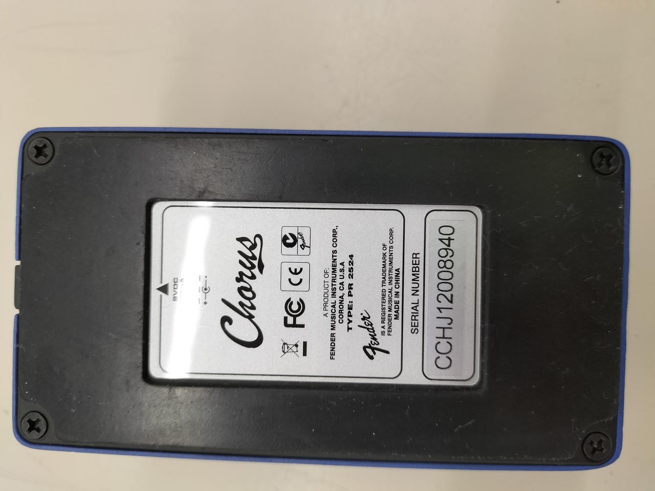 Fender Chorus PR2524 Guitar Effects Pedal Used