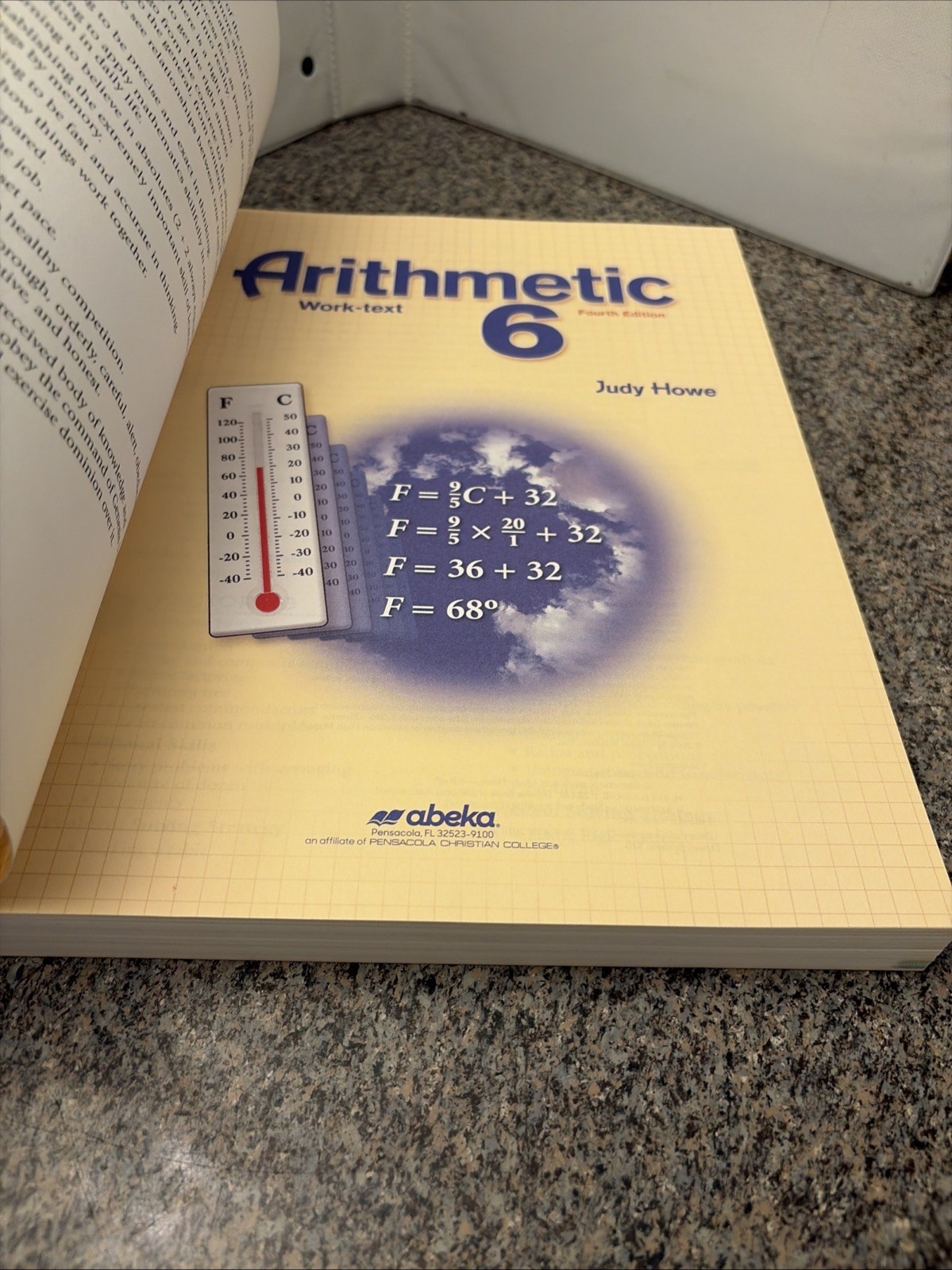 Abeka Arithmetic 6 Book Work Text Student Mathematic A Beka Homeschool 4th Ed