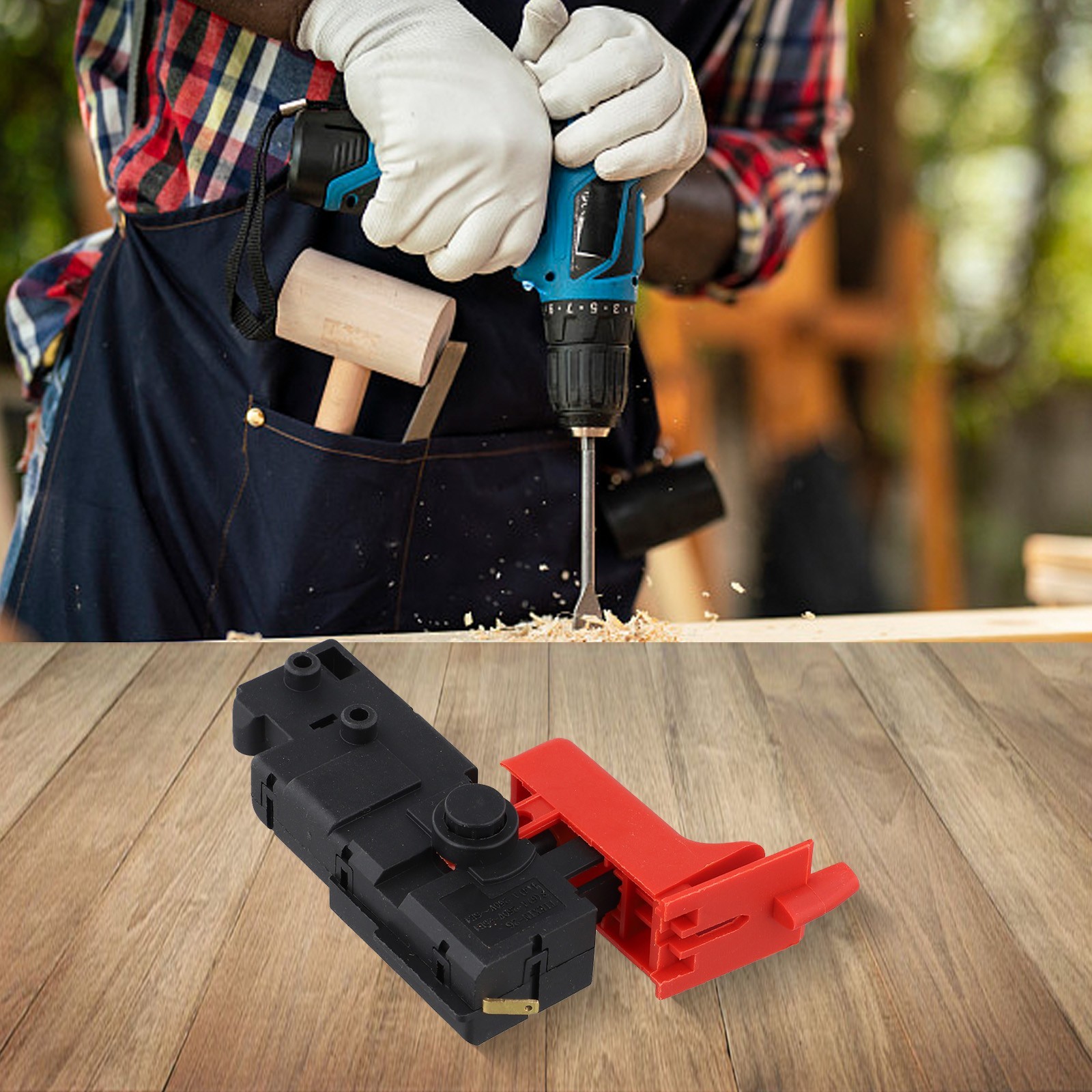 Replace Your Worn Out Switch with AC220V Rotary Hammer Switch Black Red Design