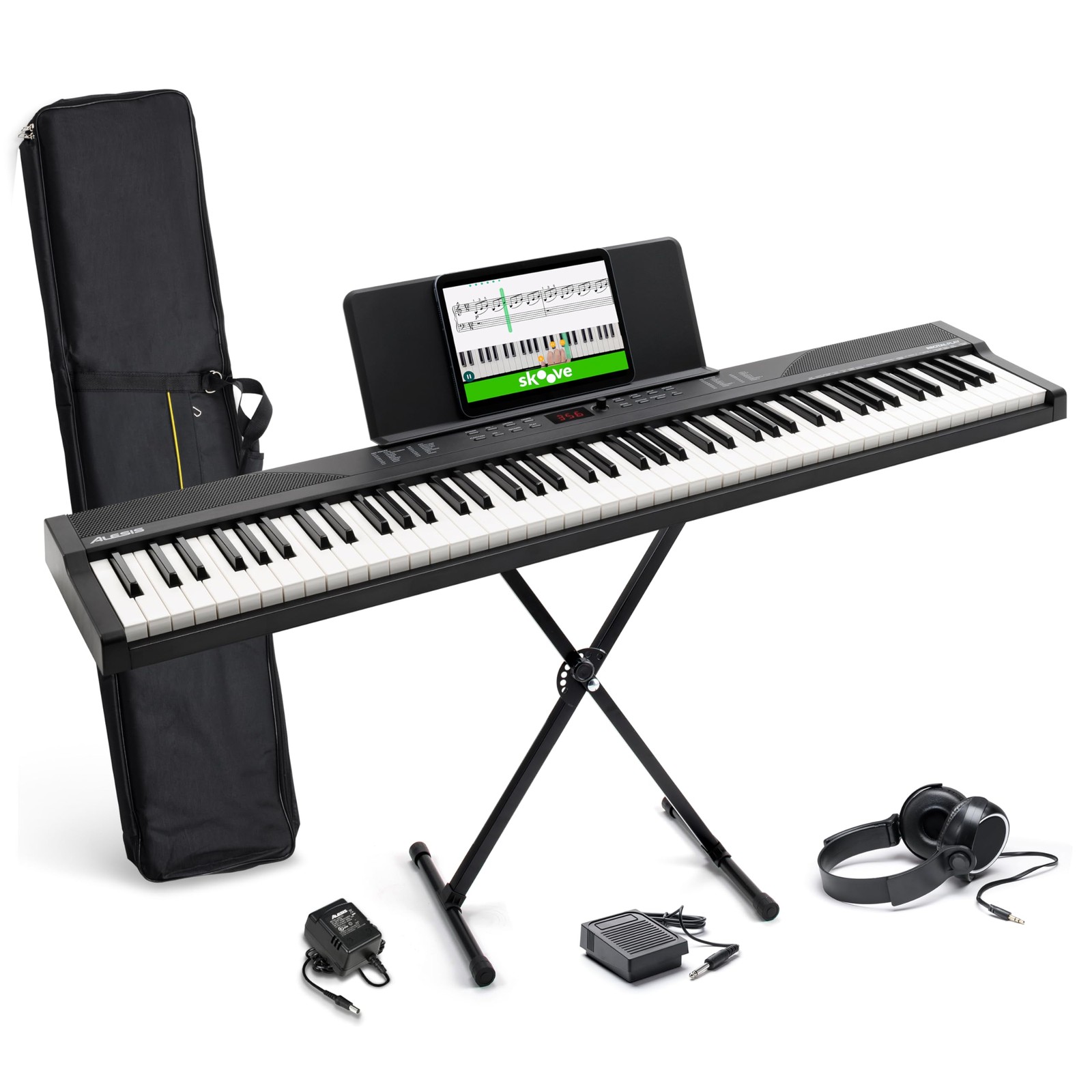 Alesis Recital Play 88 Key Keyboard Piano with 480 Sounds, Speakers, USB MIDI, C