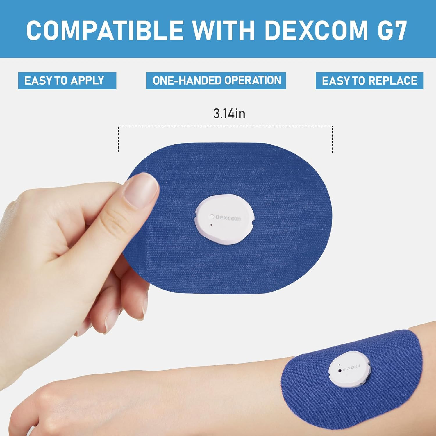 Dexcom G7 Adhesive Patches Waterproof, 30 Pack Multicolor Overpatch for Dexco...