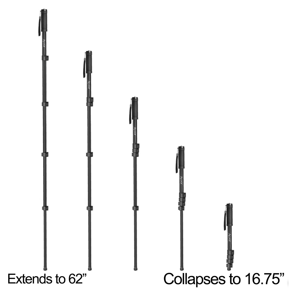 62-Inch Camera Monopod - Ultra Portable, Heavy Duty Design For Nikon Canon Sony