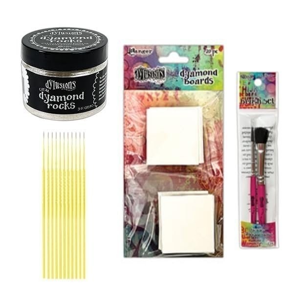 Trebbies Dyamond Rocks Accessories Bundle - Dylusions Clear Dyamond Rocks,